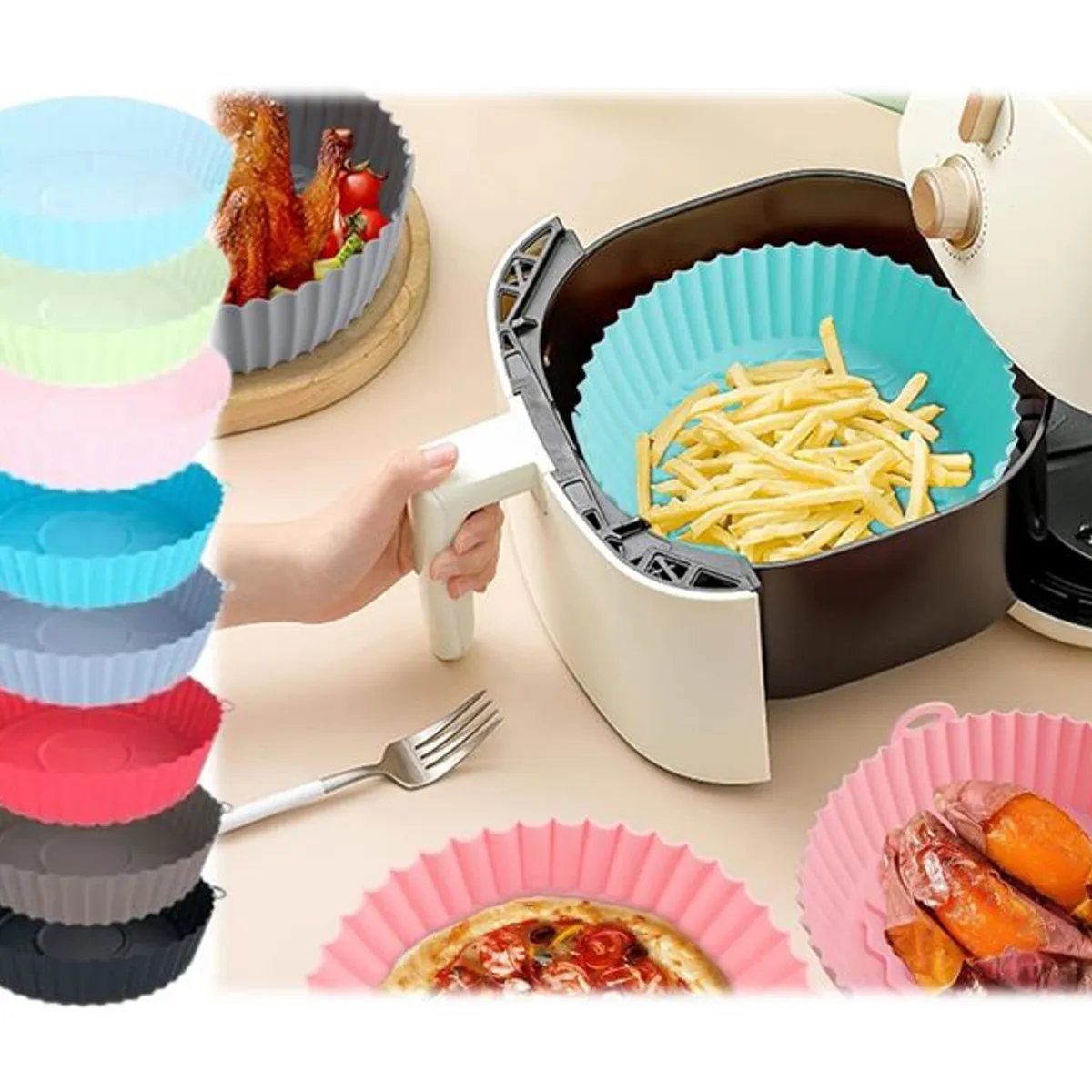 GENERICO - Molde De Silicona Para Freidora De Aire Horno Forro Bandeja