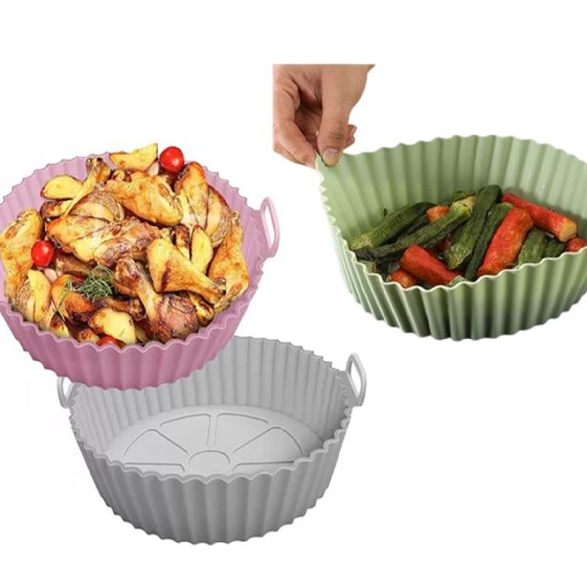 GENERICO - Molde De Silicona Para Freidora De Aire Horno Forro Bandeja