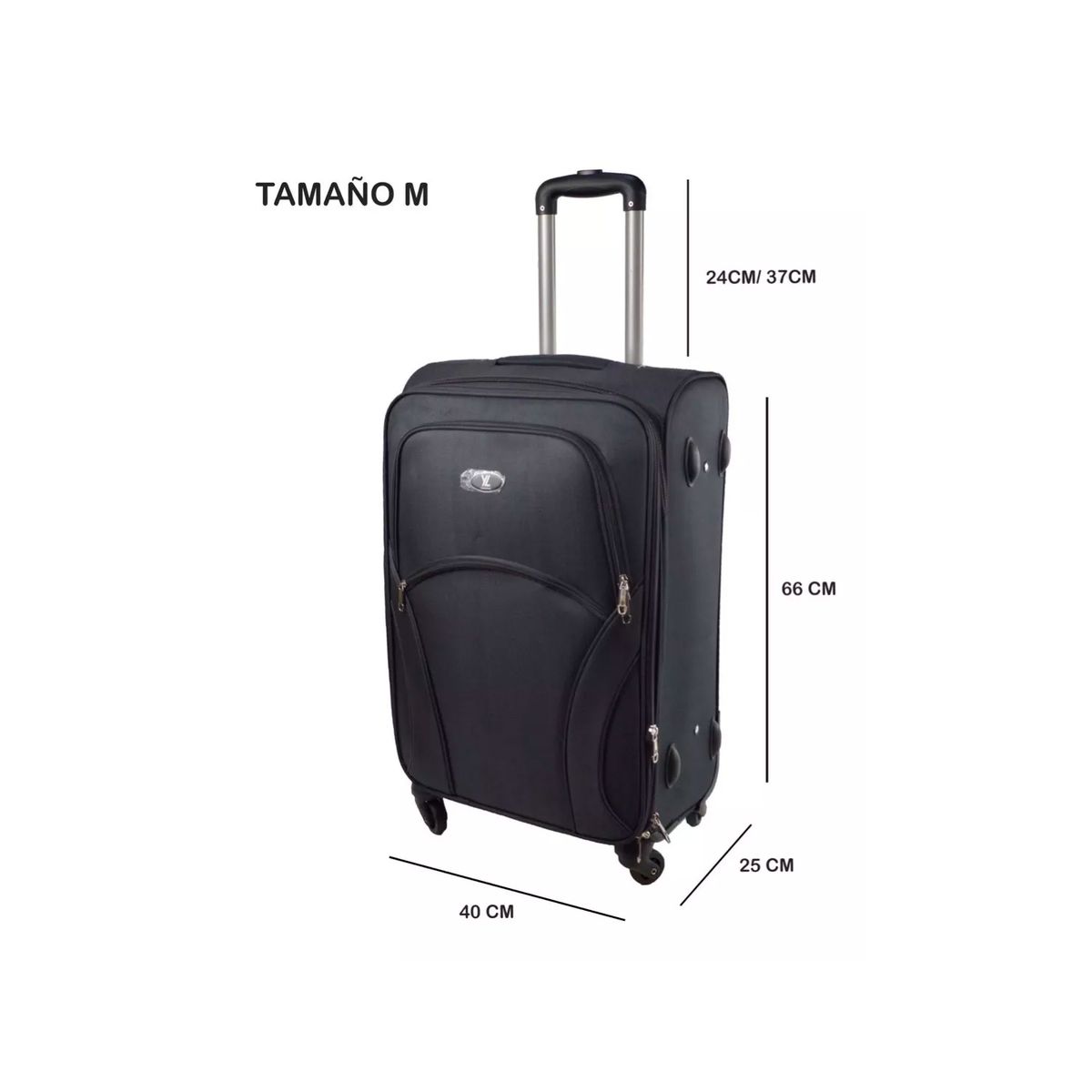 GENERICO - Maleta De Viaje Equipaje Mediana Talla M 18kg Tela Resistent