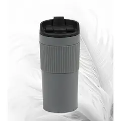 GENERICO - Vaso Térmico Portátil Con Prensa Francesa 350ml Gris