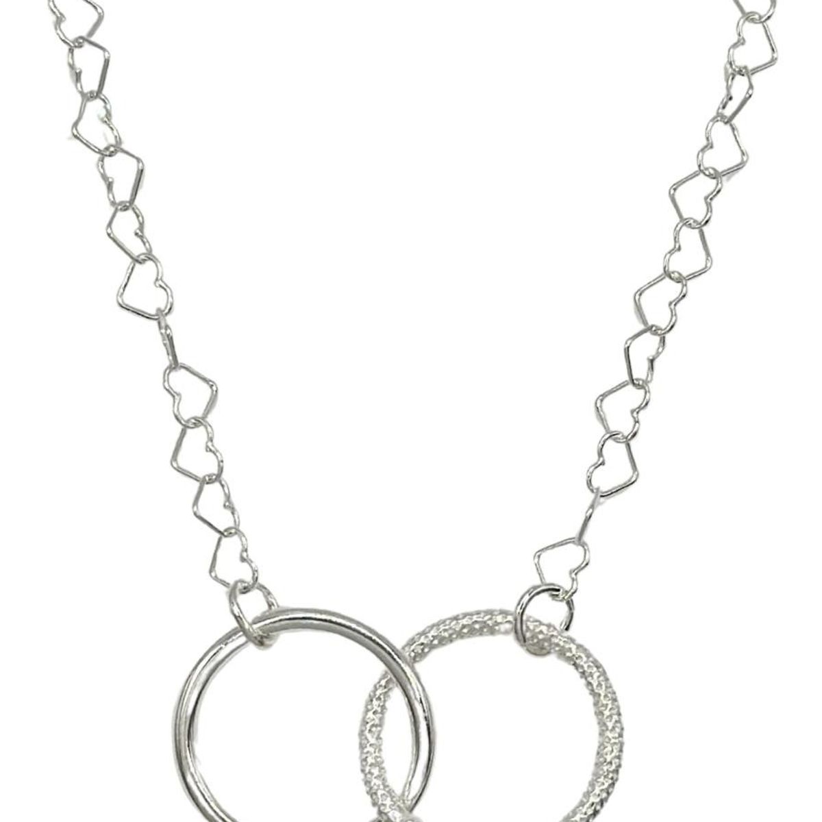 GENERICO - Collar Dama Karma Circulo Con Circones Plata Italiana 925