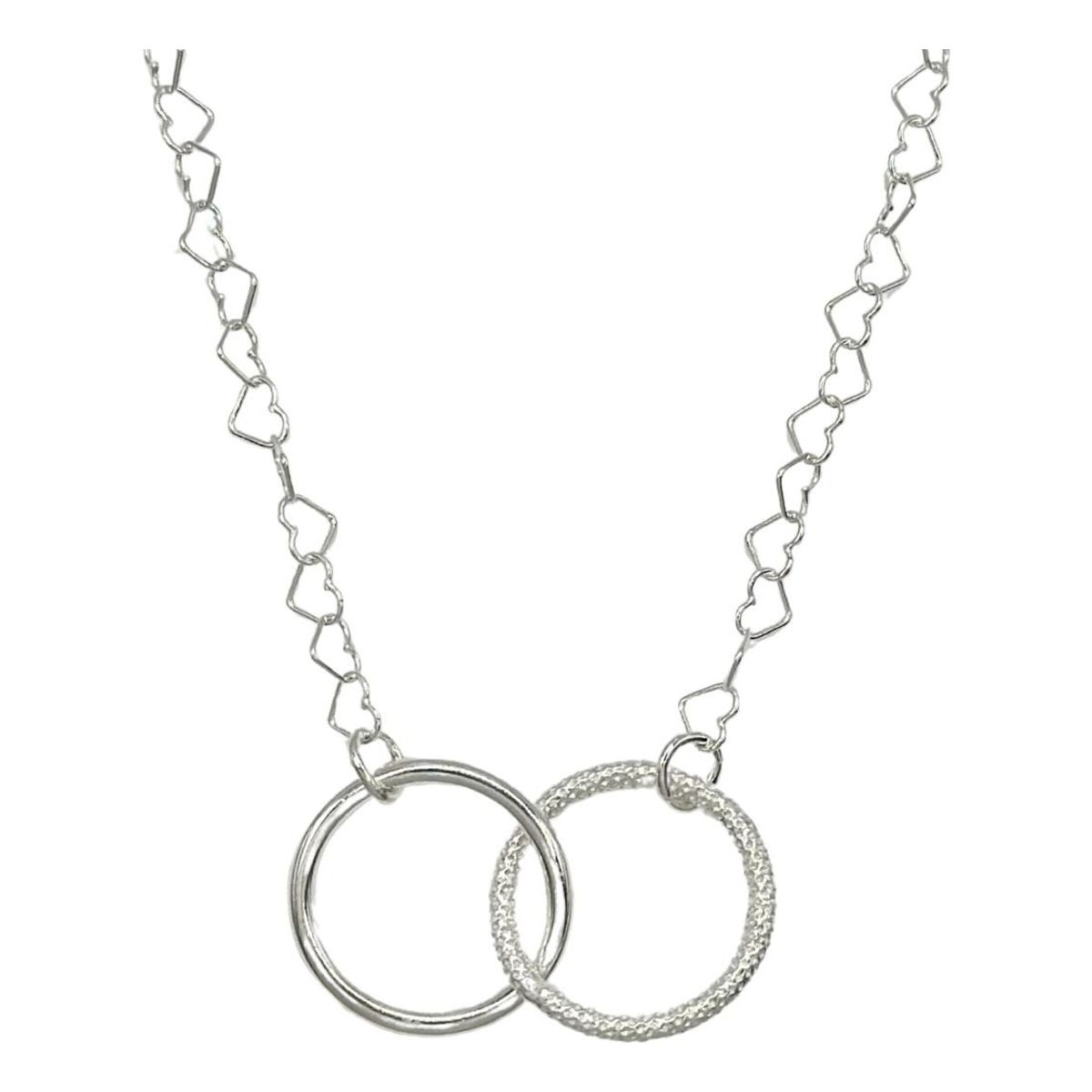 GENERICO - Collar Dama Karma Circulo Con Circones Plata Italiana 925