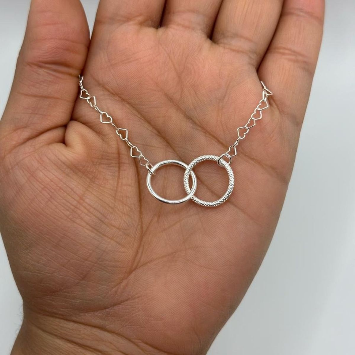 GENERICO - Collar Dama Karma Circulo Con Circones Plata Italiana 925