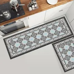 DAVANTI - Set 2 Alfombras de Cocina Córdova Gray