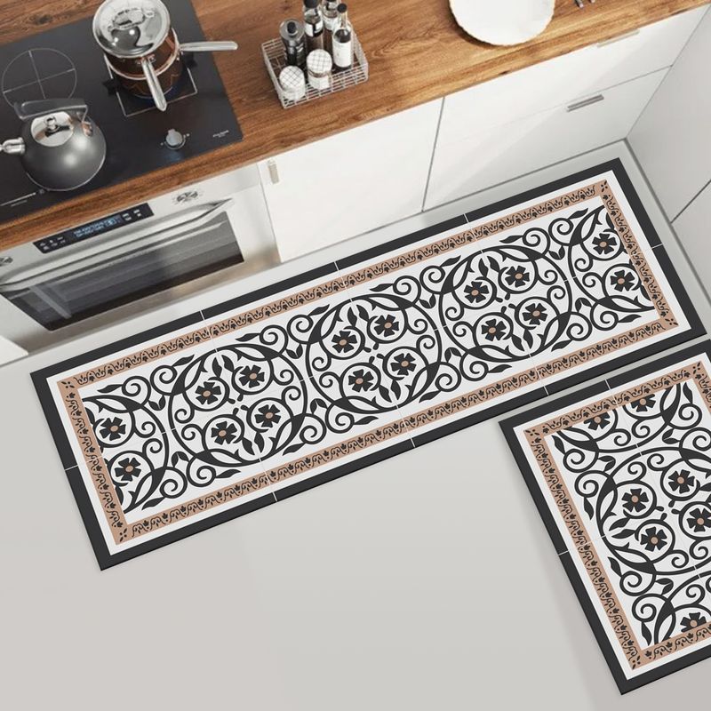 DAVANTI - Set 2 Alfombras de Cocina Flor de Atenas