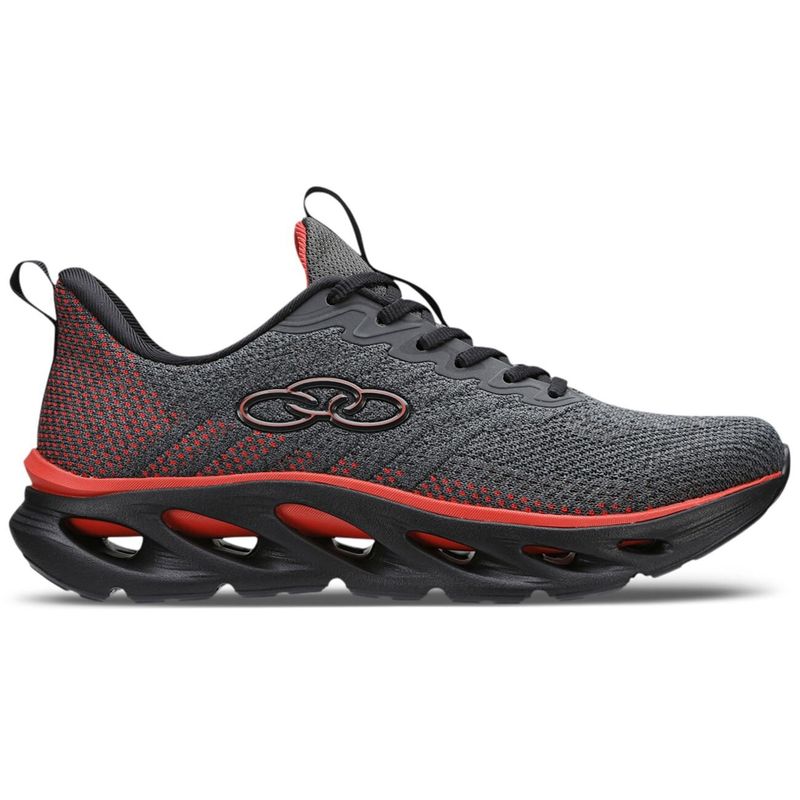 OLYMPIKUS - Zapatilla Hombre Diffuse 5 Gris/Rojo Olympikus