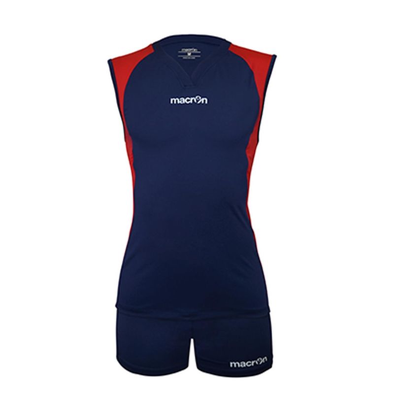 MACRON - Uniforme de Vóleibol Macron Florencia Azul Marino - Rojo