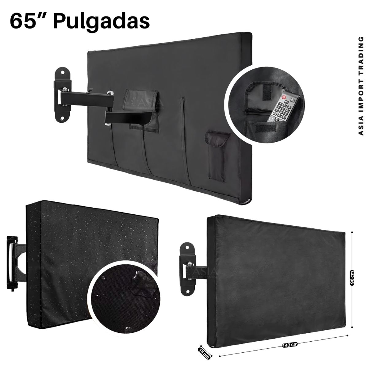 HOME&DESIGN - Funda impermeable para TV 65 pulgadas