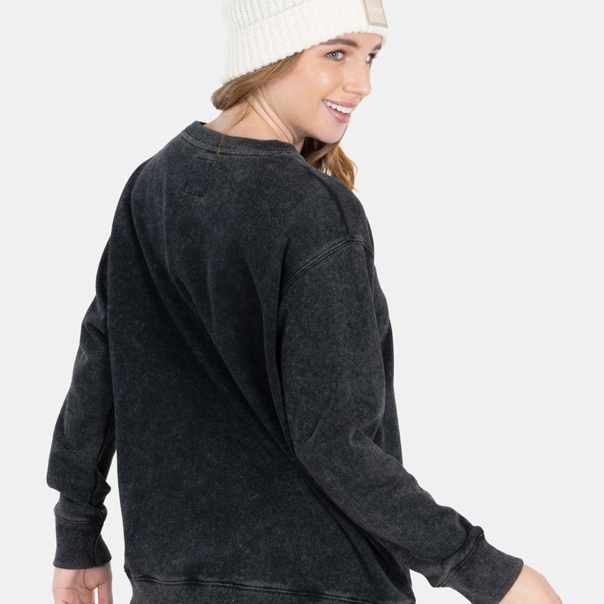 MAUI AND SONS - Poleron Ride Your Life Negro Mujer Maui And Sons