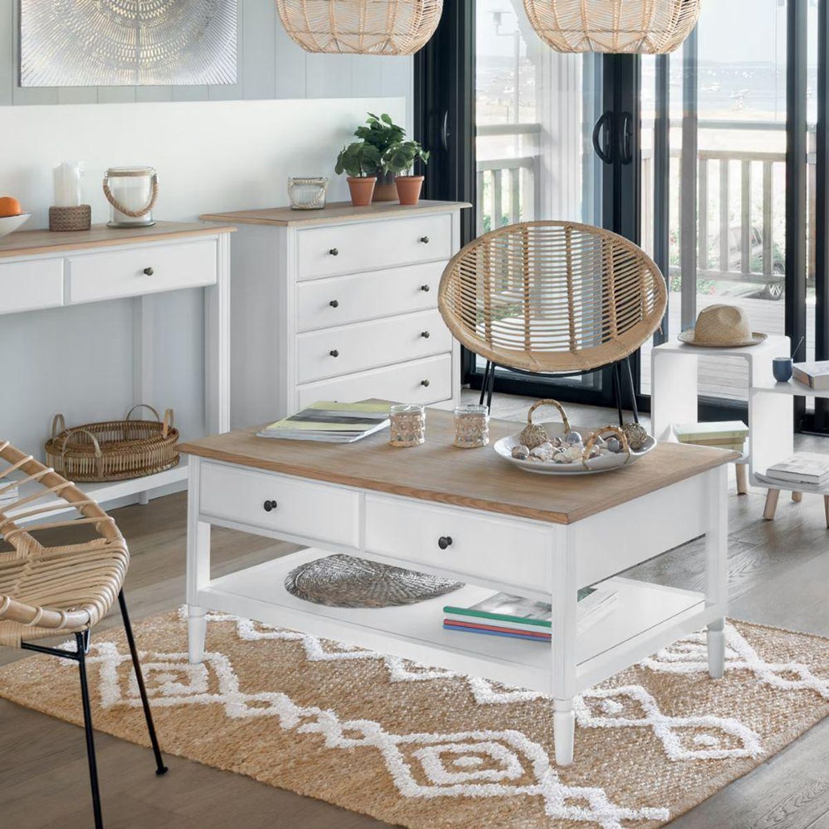 ATMOSPHERA - MESA DE CENTRO SOLEN 4 CAJONES ATMOSPHERA