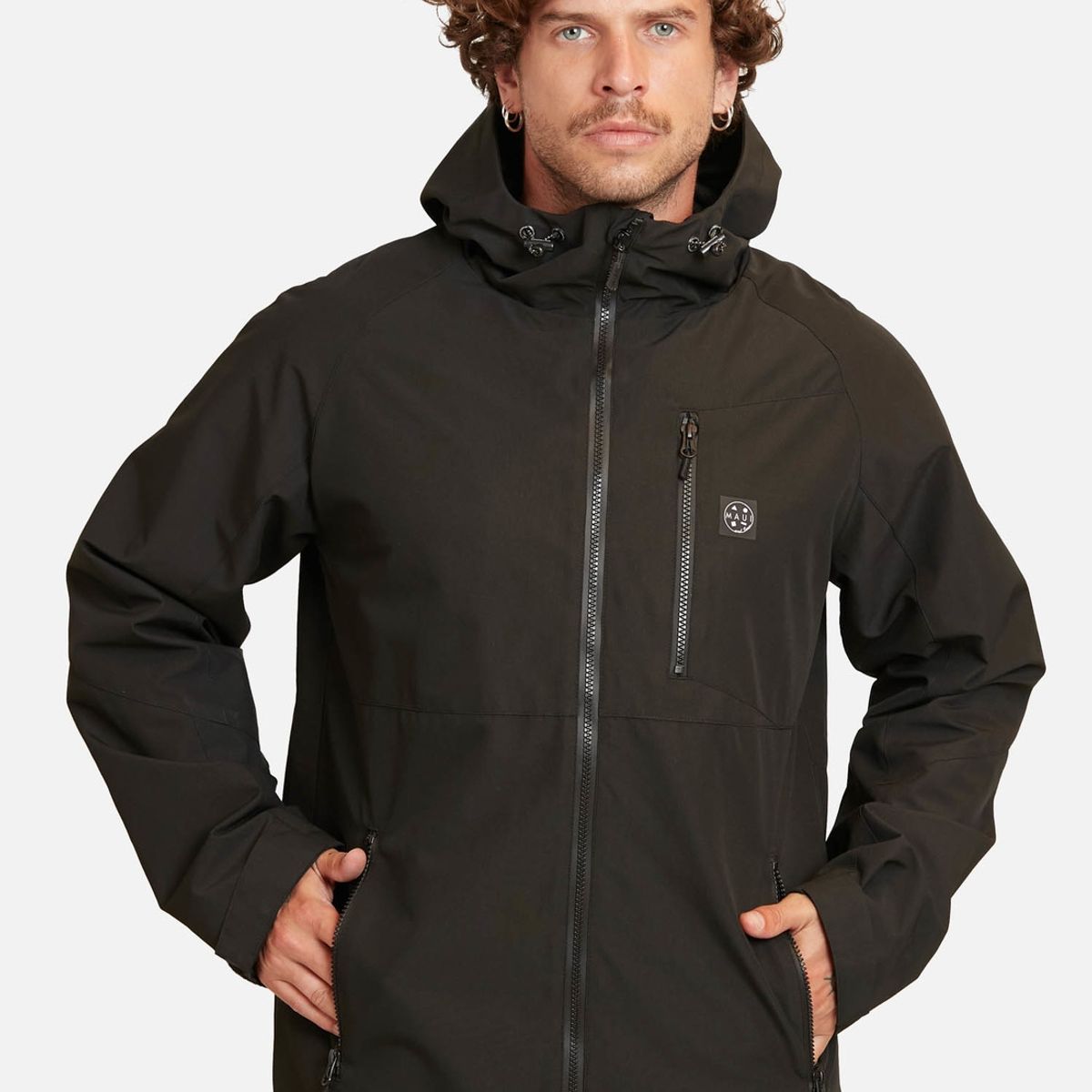 MAUI AND SONS - Casaca Maui Windbreaker Maika Negro Maui And Sons