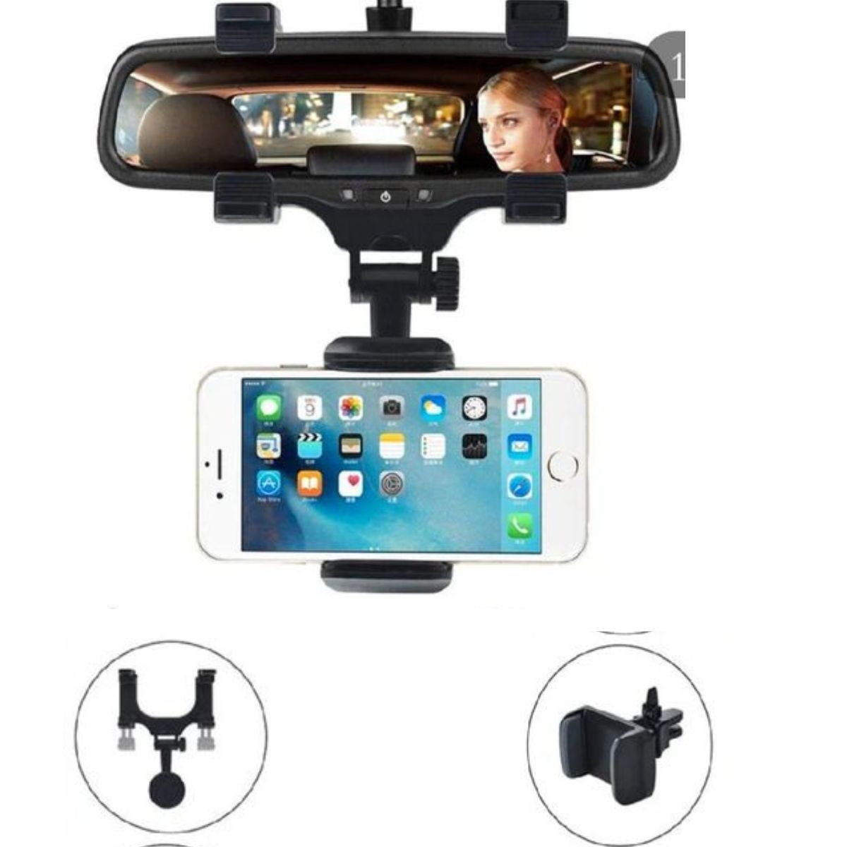 GENERICO - Soporte de retrovisor para teléfono