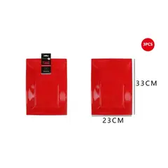 GENERICO - Bandeja Plástica Cuadrada Rojo 3Pcs 2333Cm