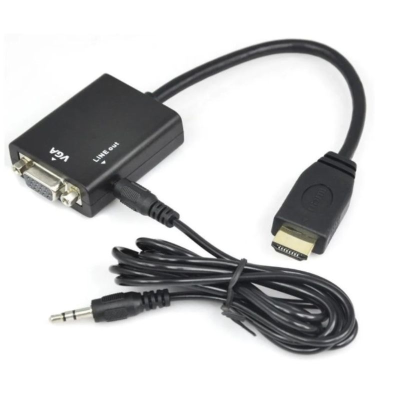 PHILCO - Convertidor HDMI Macho a VGA Hembra con salida de audio