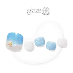 DASHING DIVA - UÑAS ADHESIVAS GLAZE ART PEDICURE - BLUE STARFISH