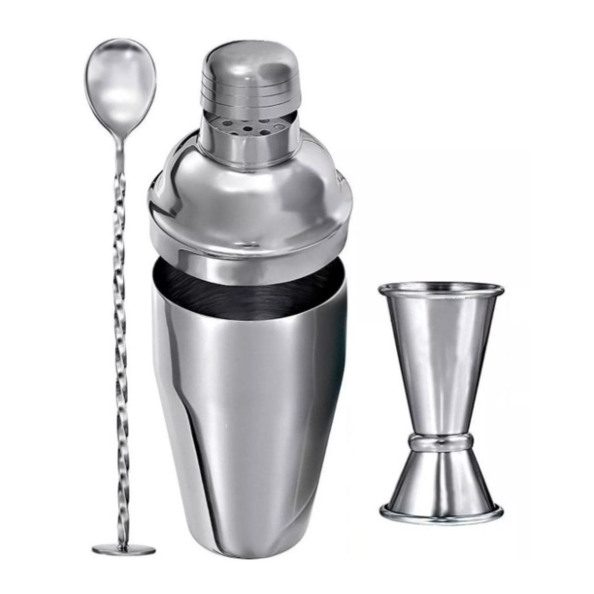 GENERICO - Set De Bar Cóctel coladorcucharacorterojiggercoctelera