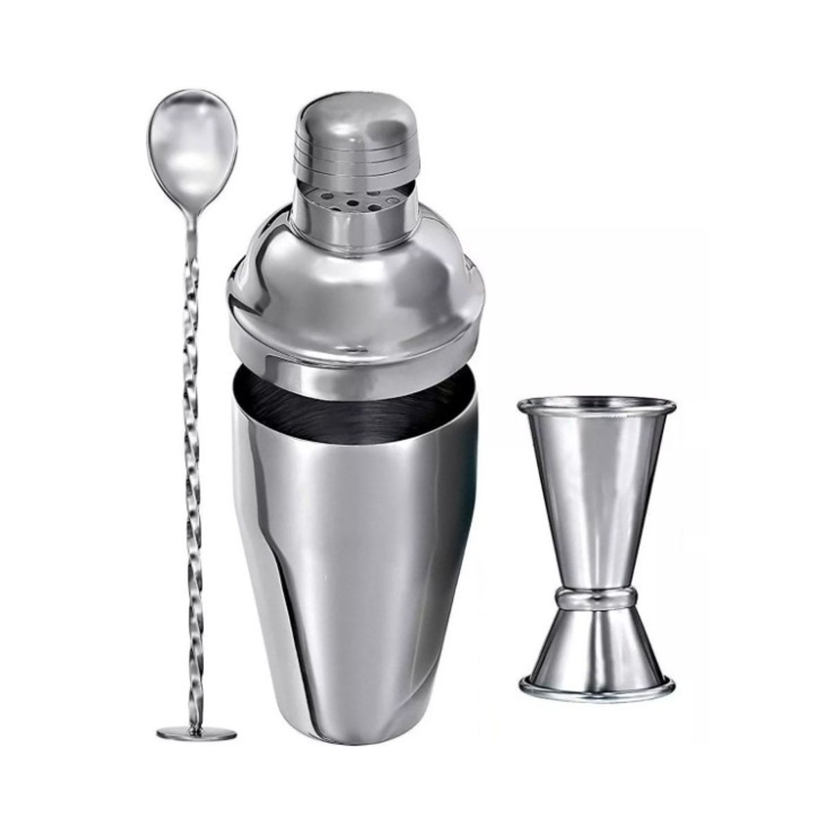 GENERICO - Set De Bar Cóctel coladorcucharacorterojiggercoctelera