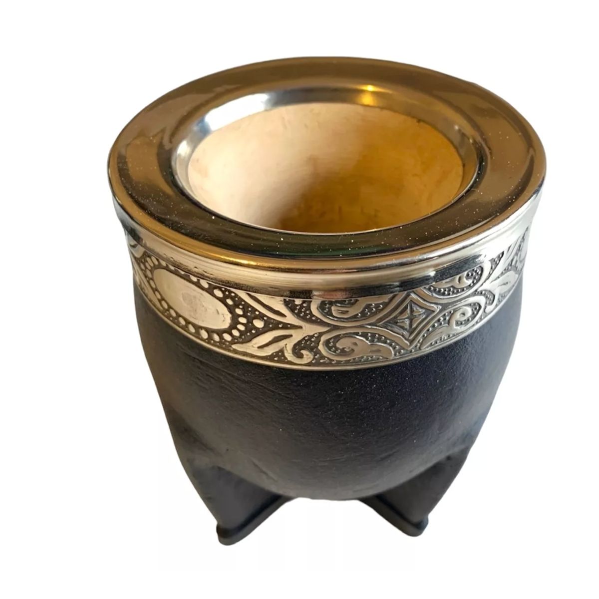 GENERICO - Mate Imperial De Calabaza Con Virola Y Cinta De Alpaca