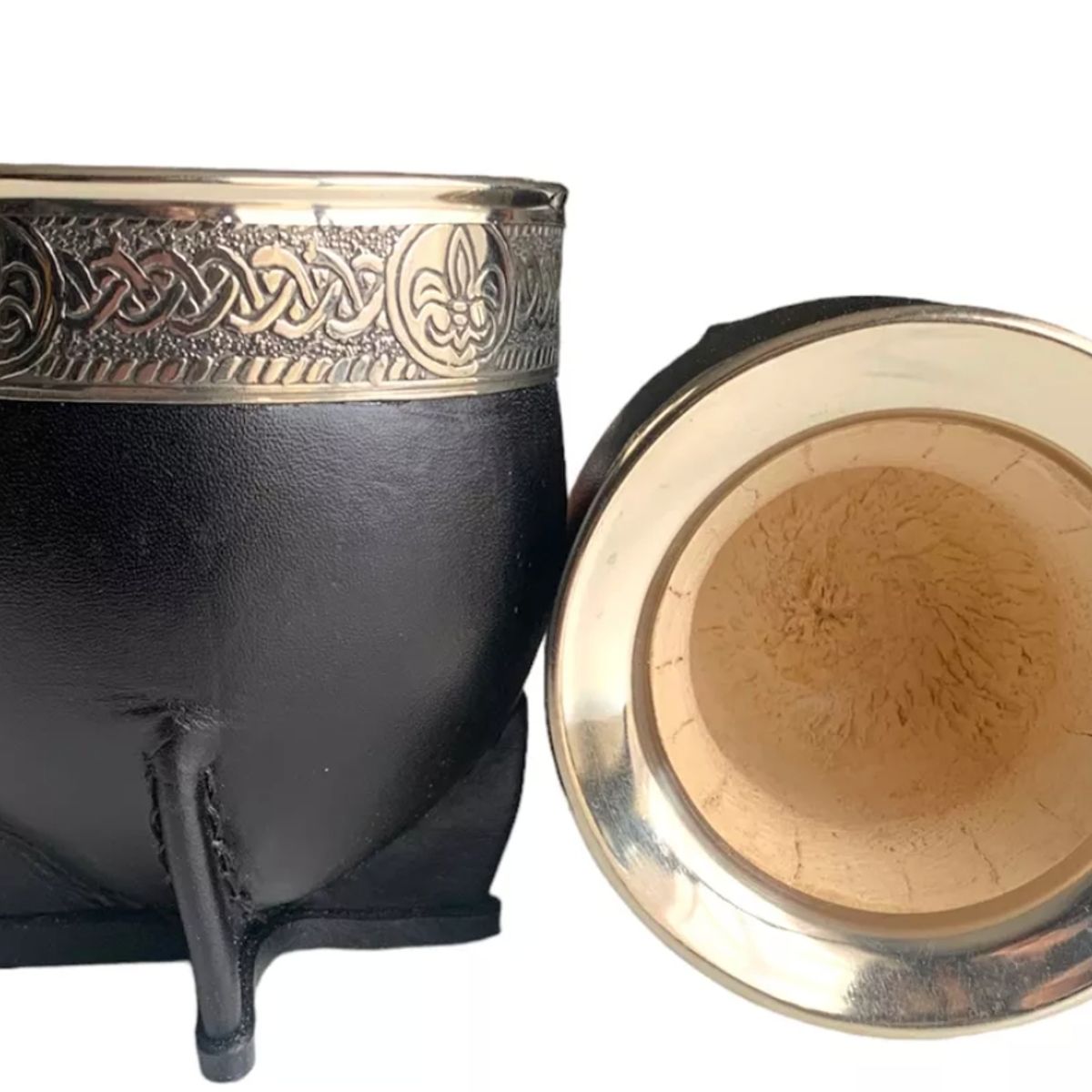 GENERICO - Mate Imperial De Calabaza Con Virola Y Cinta De Alpaca