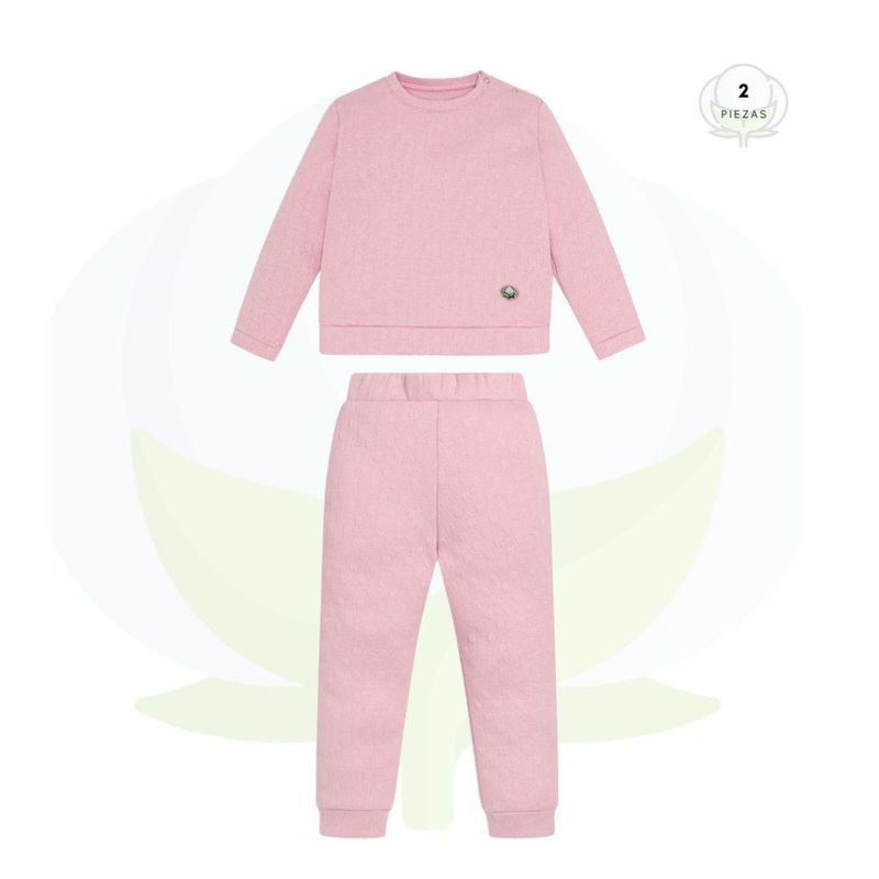 POMPON PIMA - PIJAMA NIÑA ALGODON ACOLCHADO