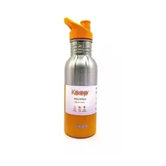 KEEP - Botella hidratación 600ml metálica naranjo Mimbral