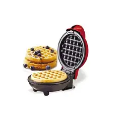 GENERICO - Waflera redonda Eléctrica Redonda Wafles roja