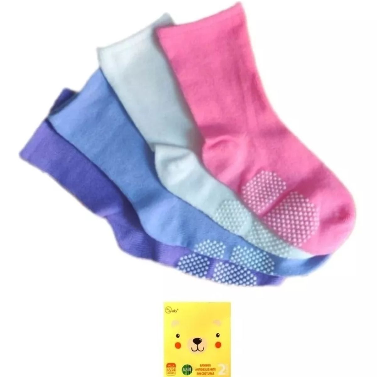 GARSIL - Calcetines Con Antideslizantes De Fibra De Bambú Bebes Niñas - Docena