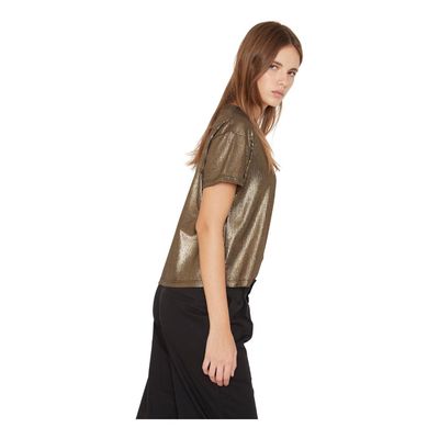 Imagen 2 del producto Polera Kurt glitter dorada