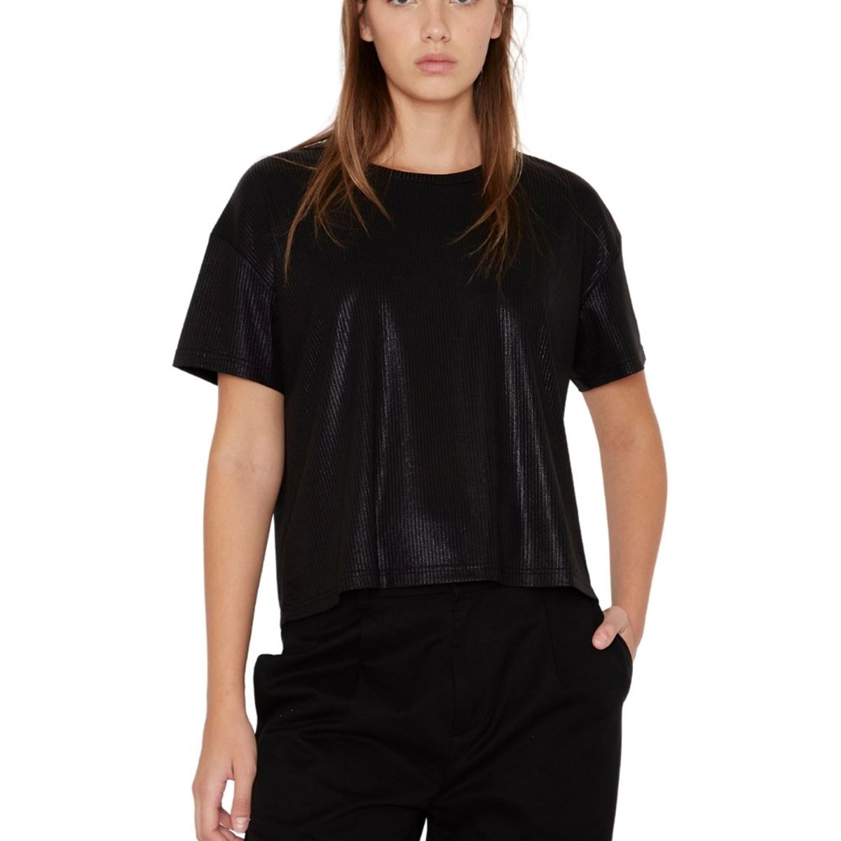 JACINTA TIENDA - Polera Kurt glitter negra Jacinta Tienda