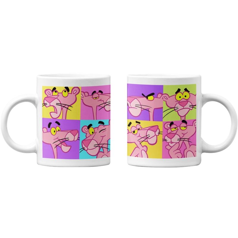 SM - Tazones Tazas blancas Pantera Rosa Pop Animacion SM