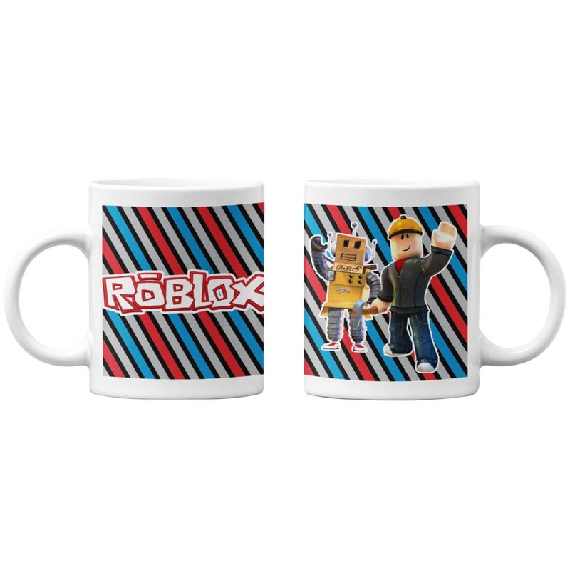 SM - Tazones Tazas blancas Roblox Infantil Juego Builder y Robot SM