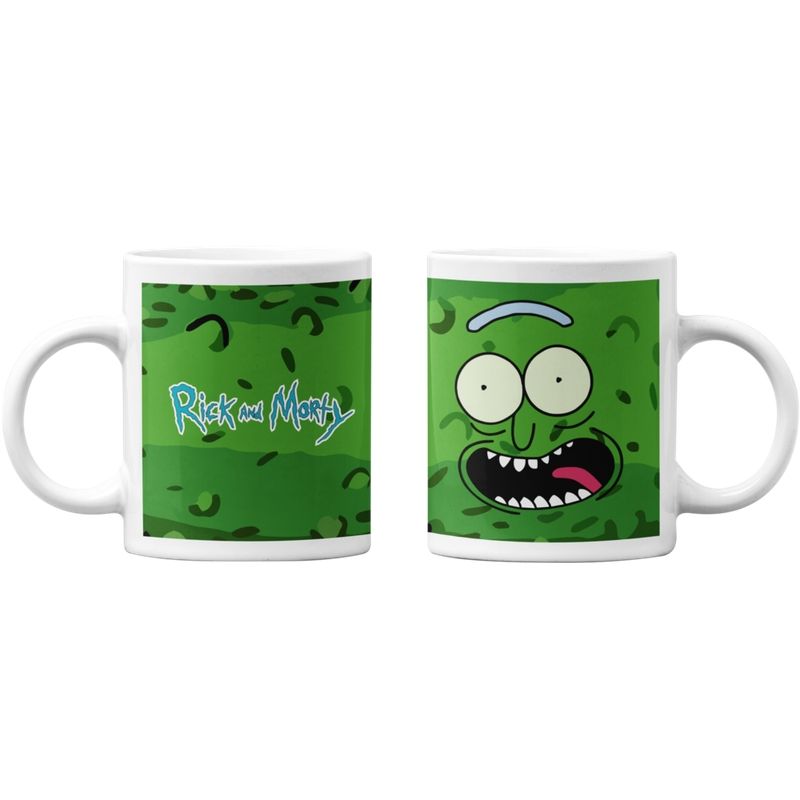 SM - Tazones Tazas blancas Rick y Morty Serie Pickle Rick SM