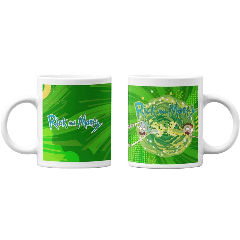 SM - Tazones Tazas blancas Rick y Morty Serie Portal SM