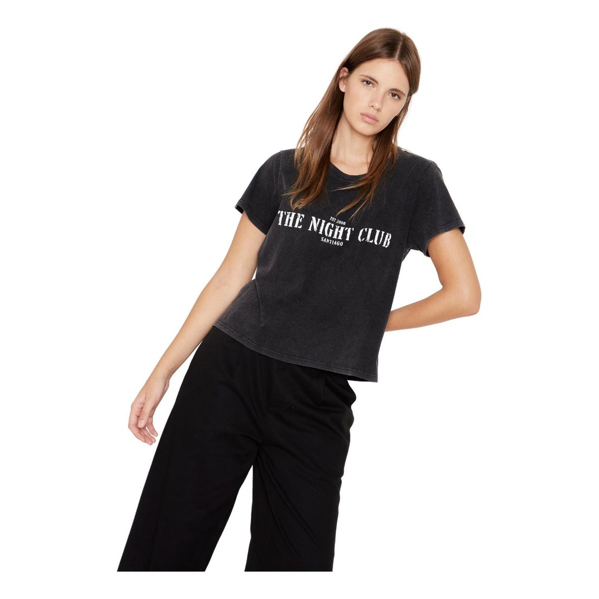 JACINTA TIENDA - Polera The night club negra Jacinta Tienda