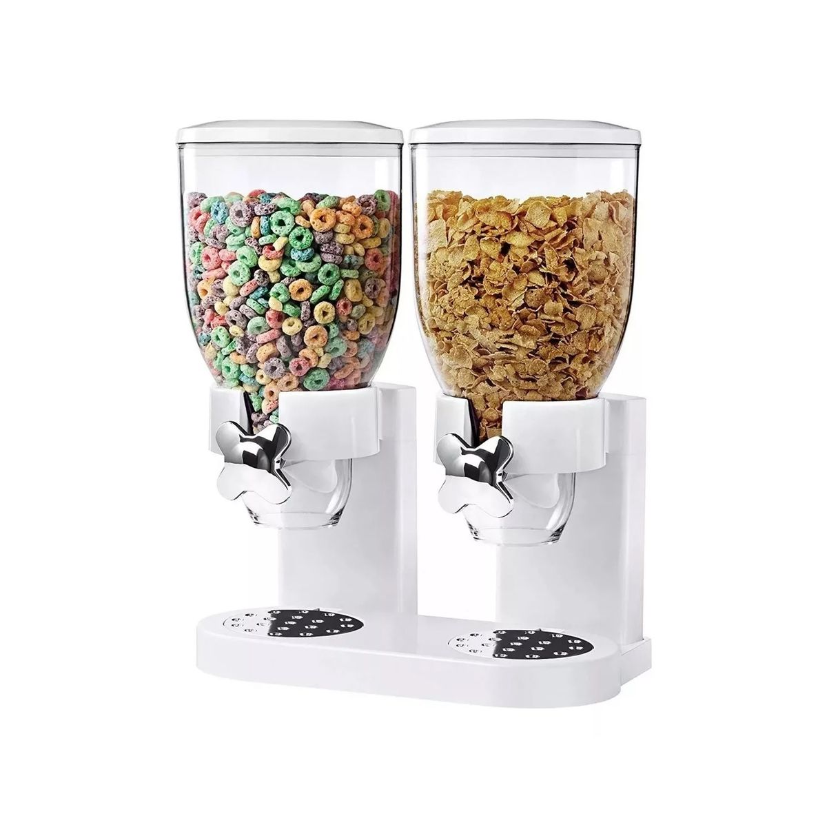 GENERICO - Dispensador De Cereales Doble Cereal Jayma Color Blanco