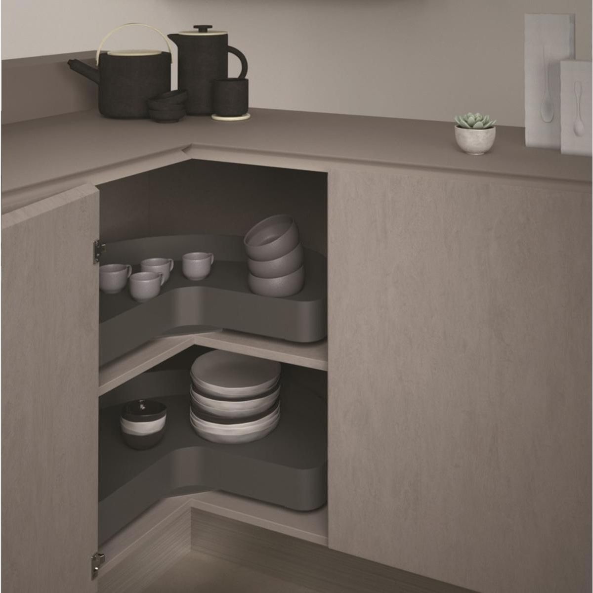DVP - Rotonda Esquina Para Muebles De 90x90cm Proline Grafito Dvp