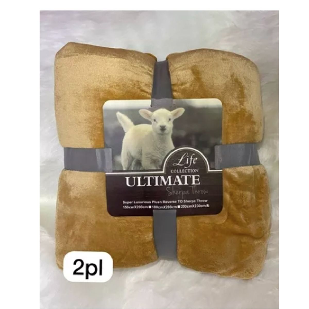 GENERICO - Frazada Polar Plush 2 Plazas Térmica Con Chiporro Premium