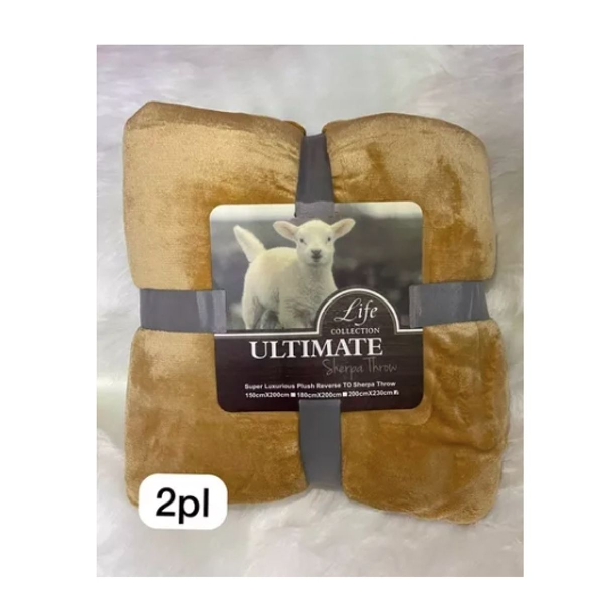 GENERICO - Frazada Polar Plush 2 Plazas Térmica Con Chiporro Premium