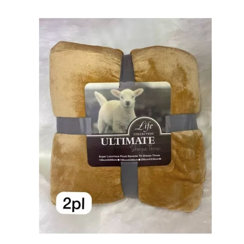 GENERICO - Frazada Polar Plush 2 Plazas Térmica Con Chiporro Premium
