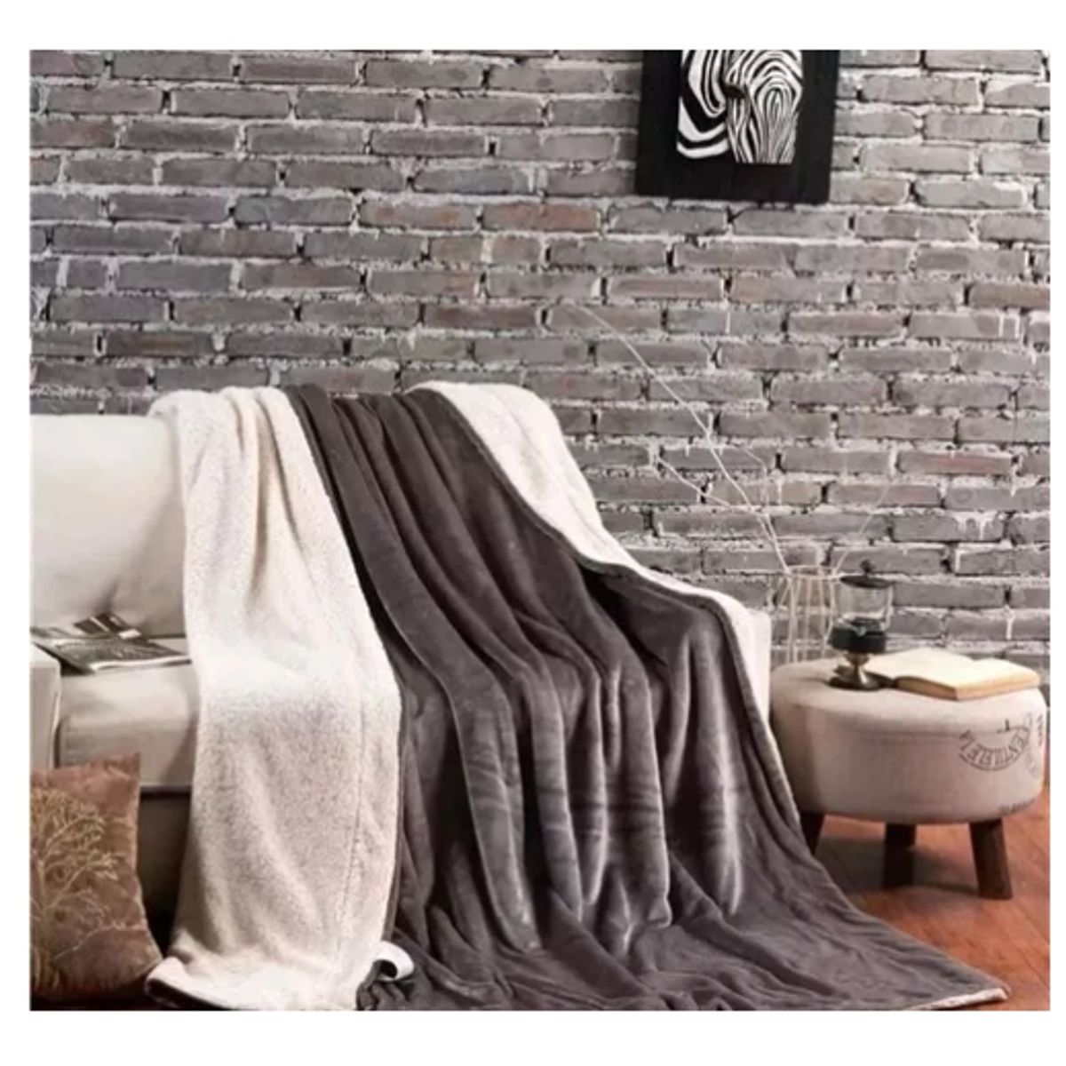GENERICO - Frazada Polar Plush 2 Plazas Térmica Con Chiporro Premium