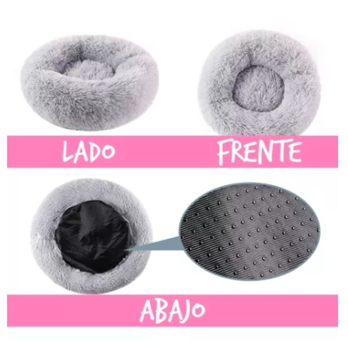 GENERICO - Cama Antiestrés Peluda Para Perros Y Gatos 70 Cm Originales