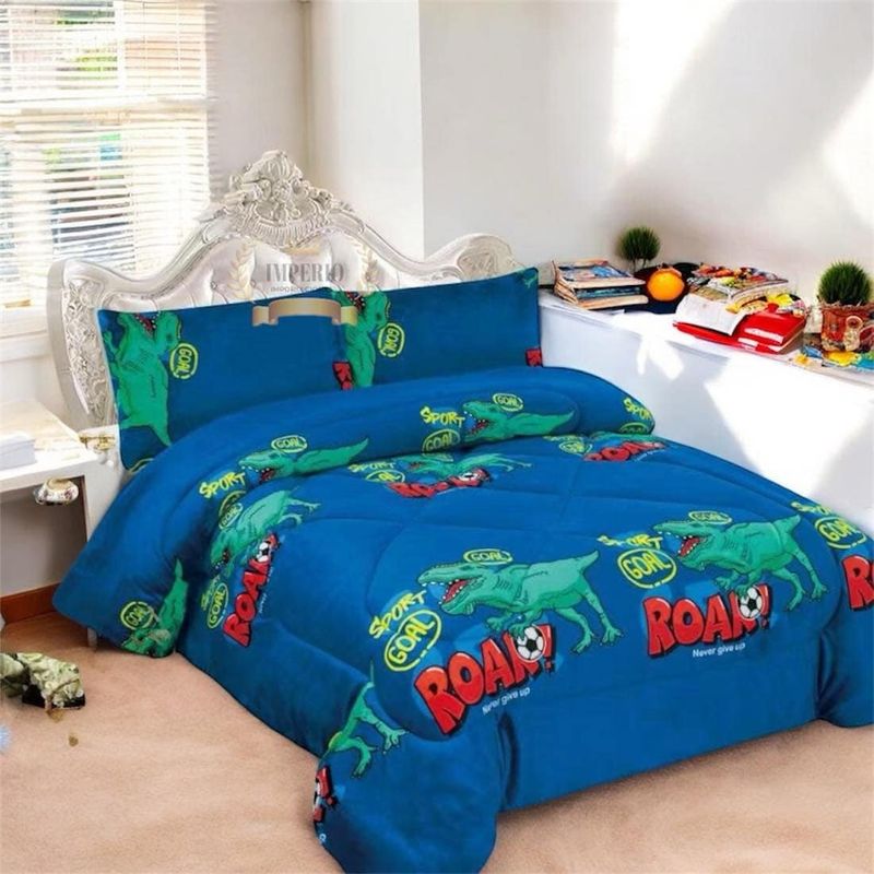 GENERICO - Cubrecama Polar con Chiporro 1.5 infantil diseño Dino