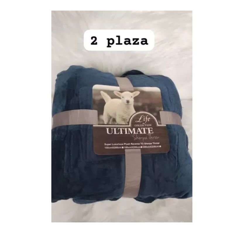 GENERICO - Frazada Polar Plush 2 Plazas Térmica Con Chiporro Premium