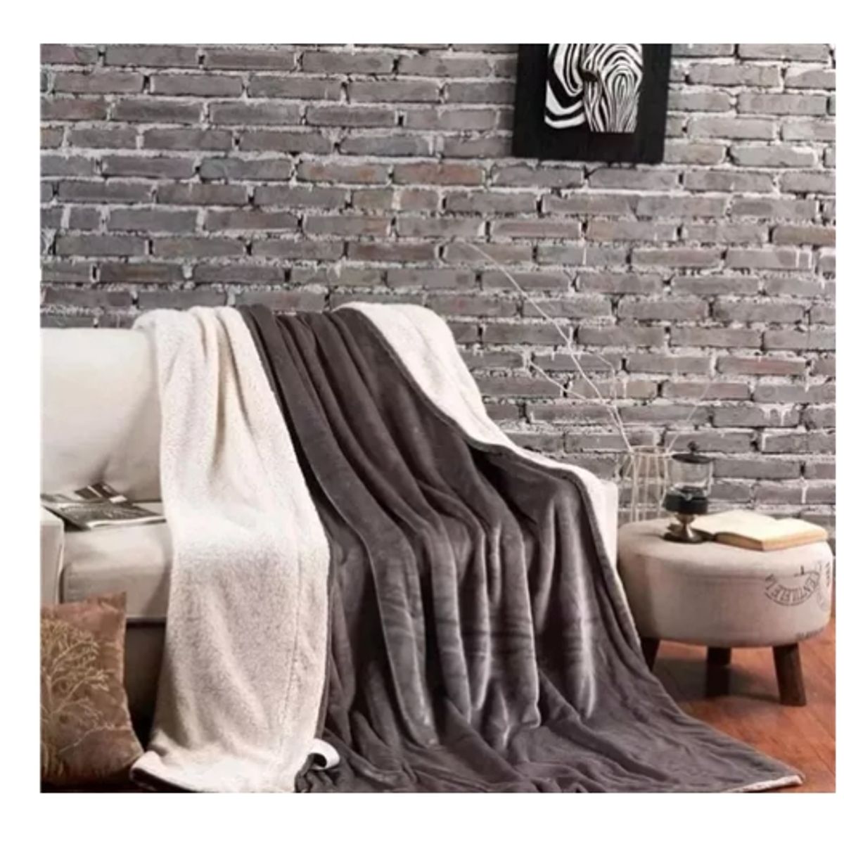 GENERICO - Frazada Polar Plush 2 Plazas Térmica Con Chiporro Premium