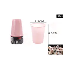 GENERICO - Vaso Plástico Rosado 250 Ml 10Pcs
