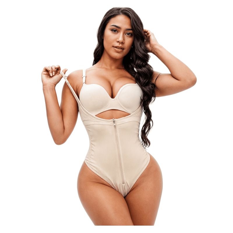 VICALLY FASHION - Faja Body Estilo Colombiana Con Cremallera Alta Compresion