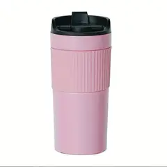 GENERICO - Vaso Térmico Portátil Con Prensa Francesa 350ml Rosado