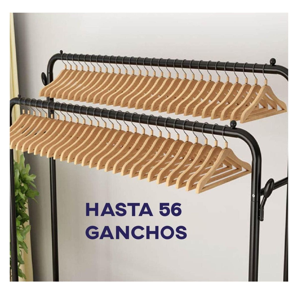 GENERICO - Perchero Closet Doble de Metal