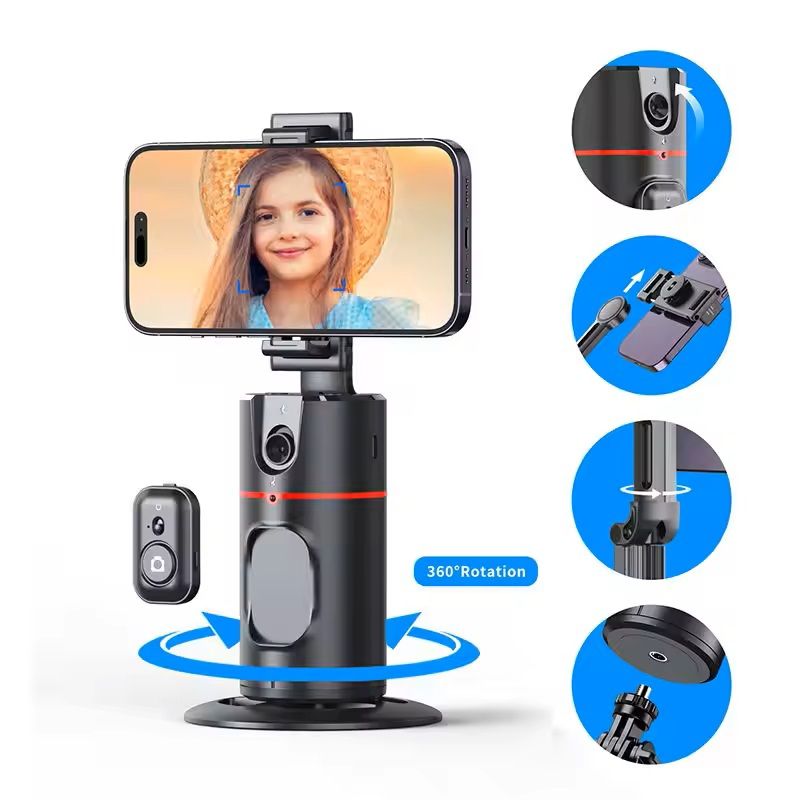 STARTECHOFFICE - Trípode Seguimiento Facial Automático Control Remoto y Rotación 360°.