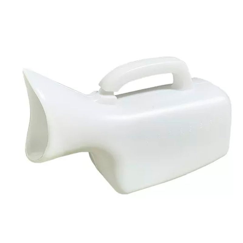 GENERICO - Pato Urinario Femenino Cuello Corto Portatil 1 Lt Plastico